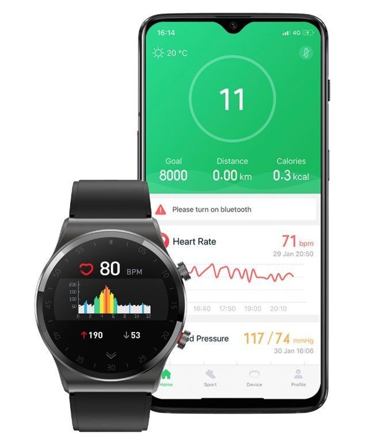 Zegarek Smartwatch męski Hagen na brązowym pasku z rozmowami przez zegarek (1).jpg